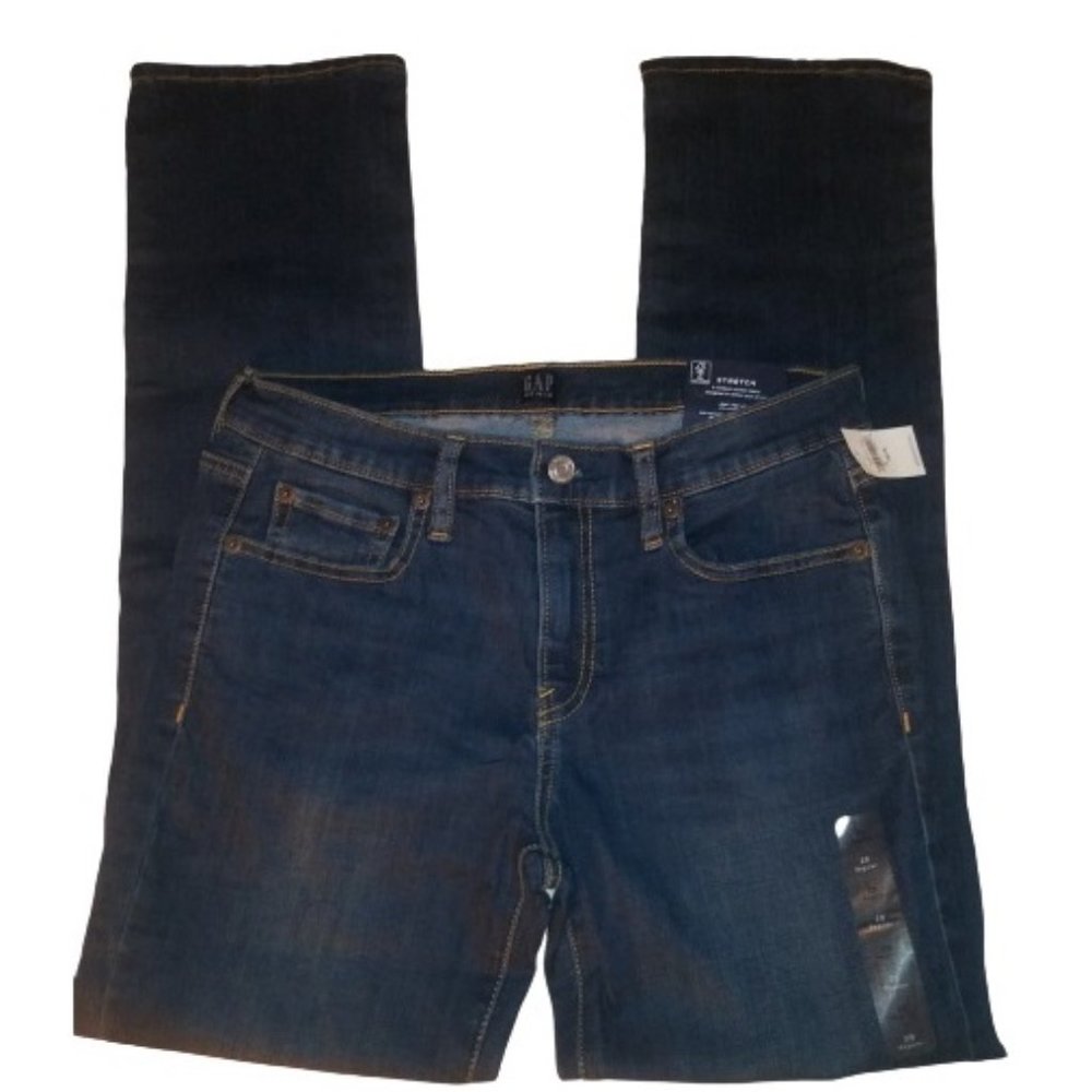NWT Gap Classic Straight Skinny Leg Dark Indigo wash Jeans Sz 29 Reg